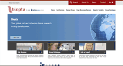 Desktop Screenshot of biopta.com